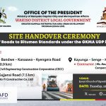 SITE HANDOVER – GKMA UDP ROAD WORKS
