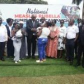 MINISTER BARYOMUNSI LAUNCHES NATIONAL MEASLES-RUBELLA CAMPAIGN AND CALLS FOR PUBLIC SUPPORT.